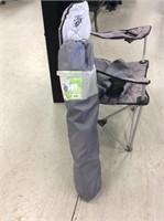 Gray lawn chair in gray bag