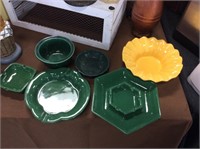Set of six Haeger ashtrays