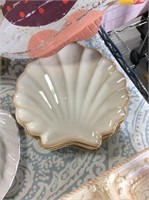 Set of six seashell dishes