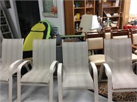 Set of four patio chairs