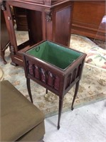 small standing wooden planter