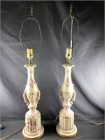 Pair Vintage hollywood regency lamps