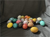 Lot of 26 "Action-Lebeco" Dyed Alabaster Eggs