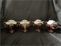 Lot of 4 Porcelain Music Boxes