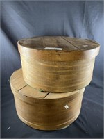 2 Wooden Hat/Yarn Boxes