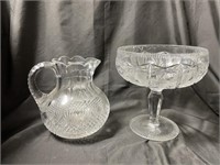 2 Cut  lead crystal pitchers