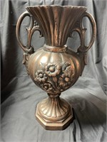 Brass cast Italian 1940s ornate vase