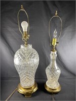 2 Cut Crystal Lamps
