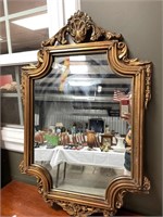 Rococo gilt regency style mirror