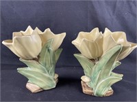 Pair of "McCoy" Double Tulip Vases