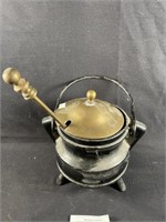 Cast Iron Smelting Pot w/ Brass Lid&Handle