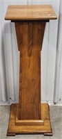 (L) Wooden Pedestal Appr 13.5" x 13.5” x 35”