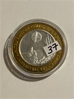 Casino $10 SILVER STRIKE TRAVERSE BAY WOLF 999 Fn