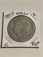 1884-O Morgan Silver Dollar Very Good Grade