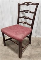 (W) Wood Chair w/ Cushioned  Seat
