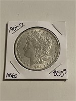 MS60 High Grade 1901-O Morgan Silver Dollar