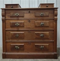 (H) Antique Wood dresser 18.5"x40"x41"