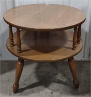 (J) Round Accent Table measures approximately