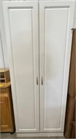 (J) White 2 Door Laminate Storage Cabinet With