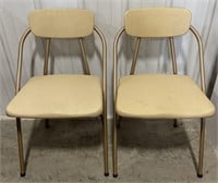 (J) Vintage Stylaire Metal Folding Chairs Made By