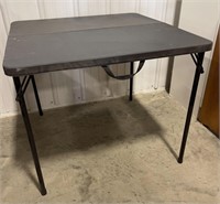 (T) Plastic Black rect. Folding Table With