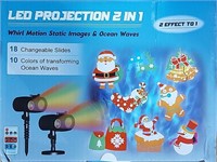 SOMKTN LED Christmas Projector Lights, 2-in-1 Ocea