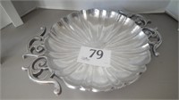 METAL SERVING BOWL MADE IN INDIA 18 IN