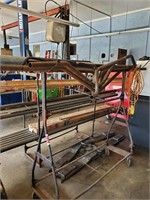 METAL ROLLING STAND W/ CONTENTS