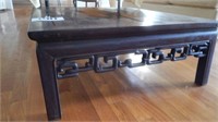 ASIAN SQUARE LOW COFFEE TABLE WITH CARVED APRON