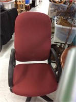 Burgundy office chair