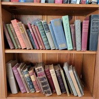 Two Shelves of Antique & Vintage Books
