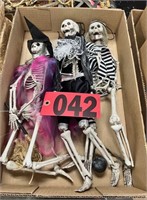 (3) Halloween skeletons