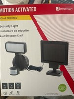 LED solar powered security light
