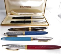 (5) Vintage Sheaffer Fountain Pens