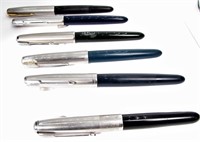 (6) Vintage Parker '51' Fountain Pens