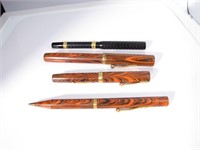 (4) Vintage Waterman Fountain Pens, Pencil
