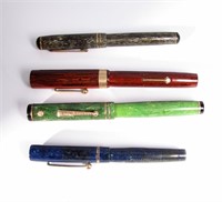 (4) Vintage Fountain Pens with 14K Nibs