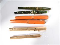(6) Vintage Wahl Fountain Pens, 4- 14K Nibs