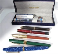 (6) Vintage Fountain Pens with 14K Nibs