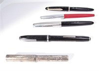 (4) Vintage Fountain Pens, (1) Sterling Waterman's