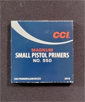 100 QTY CCI Small Pistol Primers No. 550
