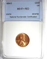 1954-D Cent NNC MS-67+ RD LISTS FOR $1200