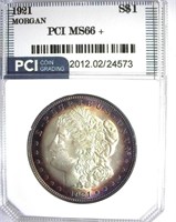1921 Morgan PCI MS-66+ LISTS FOR $2600