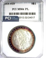 1878 8TF Morgan PCI MS-64 PL LISTS FOR $1100