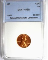 1973 Cent NNC MS-67+ RED LISTS FOR $4500