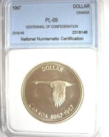 1967 Canada Silver $1 NNC PL-69