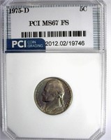 1975-D Nickel PCI MS-67 FS