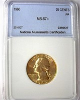 1960 Quarter NNC MS-67+ LISTS FOR $7350