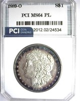 1889-O Morgan PCI MS-64 PL LISTS FOR $3500