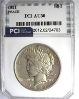 1921 Peace PCI AU-50 LISTS FOR $420
